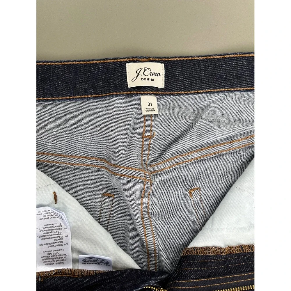 J.Crew Vintage Straight High Rise Jeans Dark Wash Blue Denim 31